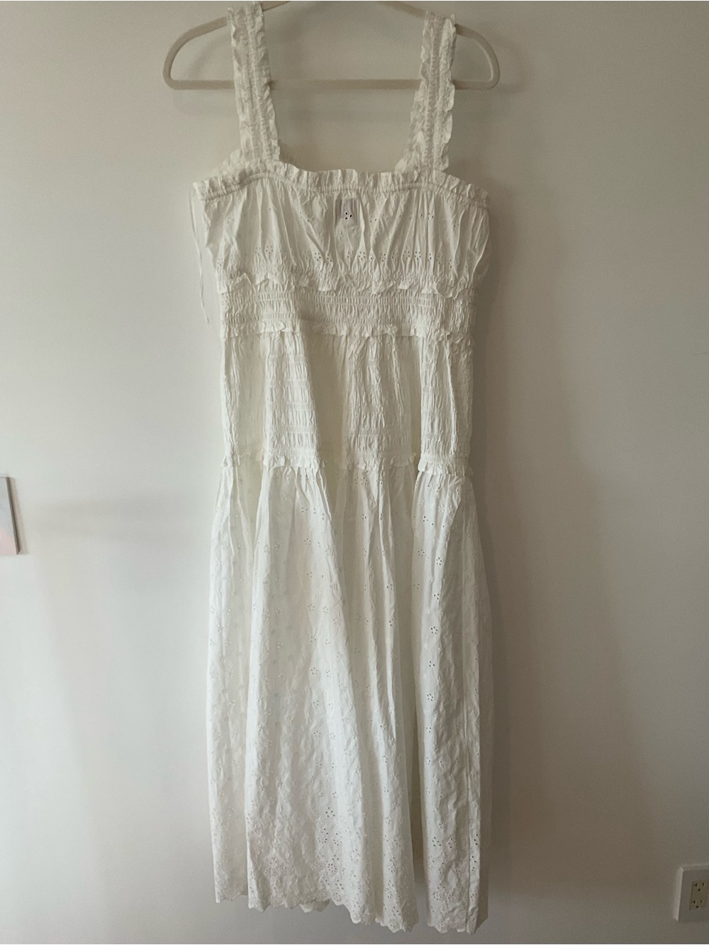GAP x DOEN White Eyelet Maxi Dress SIZE L - Picture 6 of 7